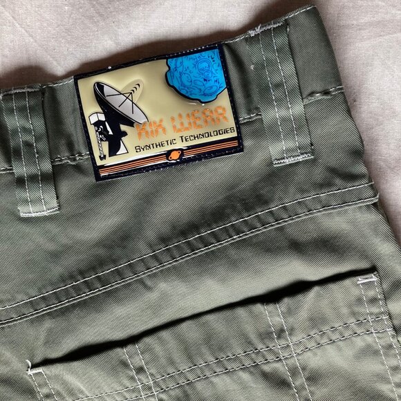 Vintage Y2K KIK WEAR Nylon Cargo Pants Size 28 Streetwear - Picture 3 of 10